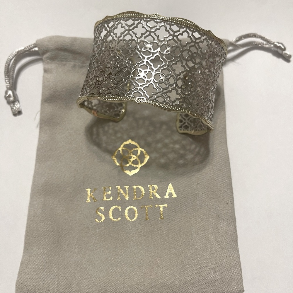 Kendra Scott Candice cuff bracelet silver and gold color